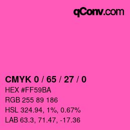 Color code: CMYK 0 / 65 / 27 / 0 | qconv.com