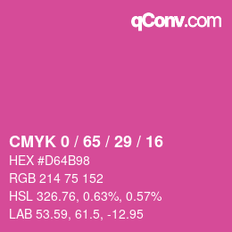 Color code: CMYK 0 / 65 / 29 / 16 | qconv.com