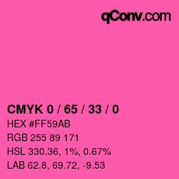 Color code: CMYK 0 / 65 / 33 / 0 | qconv.com