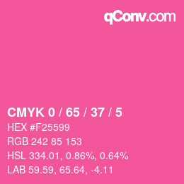 Color code: CMYK 0 / 65 / 37 / 5 | qconv.com
