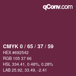 Color code: CMYK 0 / 65 / 37 / 59 | qconv.com
