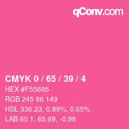 Color code: CMYK 0 / 65 / 39 / 4 | qconv.com