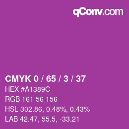 Color code: CMYK 0 / 65 / 3 / 37 | qconv.com