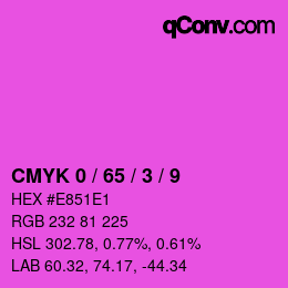 Color code: CMYK 0 / 65 / 3 / 9 | qconv.com