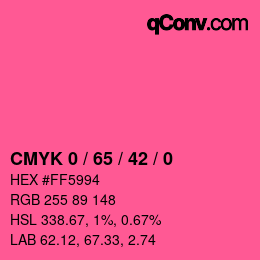 Color code: CMYK 0 / 65 / 42 / 0 | qconv.com