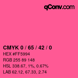 Color code: CMYK 0 / 65 / 42 / 0 | qconv.com