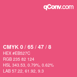 Color code: CMYK 0 / 65 / 47 / 8 | qconv.com