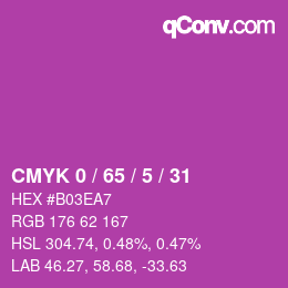 Color code: CMYK 0 / 65 / 5 / 31 | qconv.com