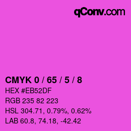 カラーコード: CMYK 0 / 65 / 5 / 8 | qconv.com