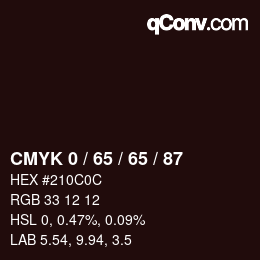 颜色代码: CMYK 0 / 65 / 65 / 87 | qconv.com