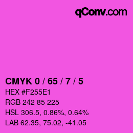 颜色代码: CMYK 0 / 65 / 7 / 5 | qconv.com