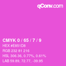 Color code: CMYK 0 / 65 / 7 / 9 | qconv.com
