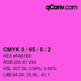 Color code: CMYK 0 / 65 / 8 / 2 | qconv.com