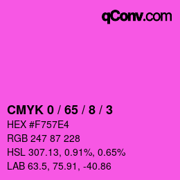 Color code: CMYK 0 / 65 / 8 / 3 | qconv.com