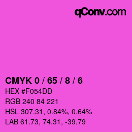 Color code: CMYK 0 / 65 / 8 / 6 | qconv.com