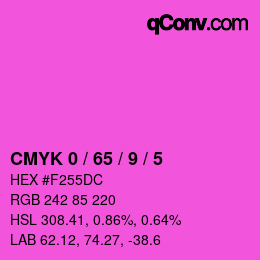 カラーコード: CMYK 0 / 65 / 9 / 5 | qconv.com