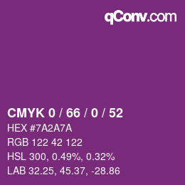 Color code: CMYK 0 / 66 / 0 / 52 | qconv.com