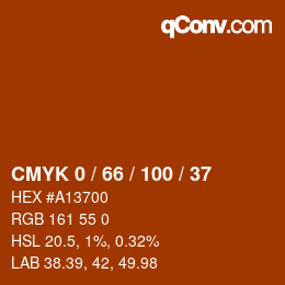 Color code: CMYK 0 / 66 / 100 / 37 | qconv.com