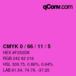 Color code: CMYK 0 / 66 / 11 / 5 | qconv.com