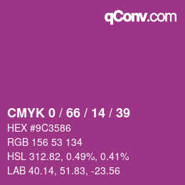 Farbcode: CMYK 0 / 66 / 14 / 39 | qconv.com