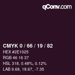 颜色代码: CMYK 0 / 66 / 19 / 82 | qconv.com