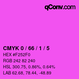 Color code: CMYK 0 / 66 / 1 / 5 | qconv.com