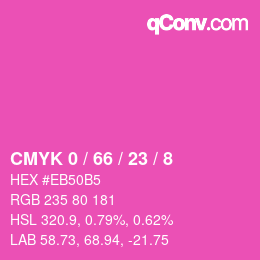 Color code: CMYK 0 / 66 / 23 / 8 | qconv.com