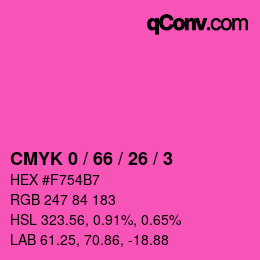 Color code: CMYK 0 / 66 / 26 / 3 | qconv.com