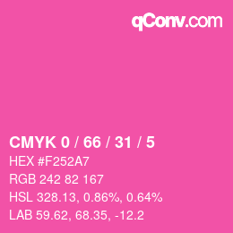 Color code: CMYK 0 / 66 / 31 / 5 | qconv.com