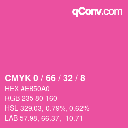 Color code: CMYK 0 / 66 / 32 / 8 | qconv.com
