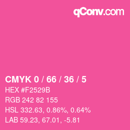 Color code: CMYK 0 / 66 / 36 / 5 | qconv.com