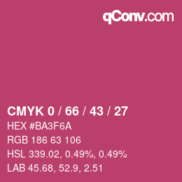 Color code: CMYK 0 / 66 / 43 / 27 | qconv.com