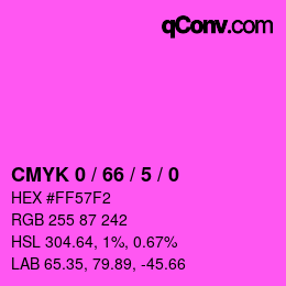 Color code: CMYK 0 / 66 / 5 / 0 | qconv.com