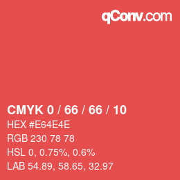 Color code: CMYK 0 / 66 / 66 / 10 | qconv.com
