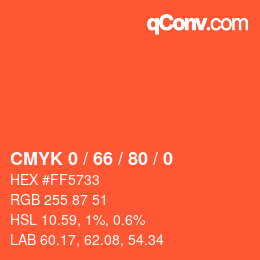 Color code: CMYK 0 / 66 / 80 / 0 | qconv.com