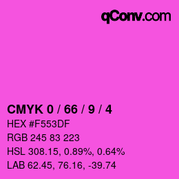 Color code: CMYK 0 / 66 / 9 / 4 | qconv.com