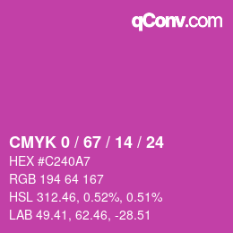 Color code: CMYK 0 / 67 / 14 / 24 | qconv.com