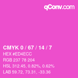 Color code: CMYK 0 / 67 / 14 / 7 | qconv.com