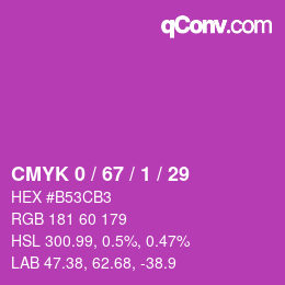 Color code: CMYK 0 / 67 / 1 / 29 | qconv.com