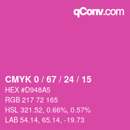 Color code: CMYK 0 / 67 / 24 / 15 | qconv.com