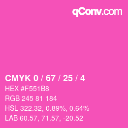 Color code: CMYK 0 / 67 / 25 / 4 | qconv.com