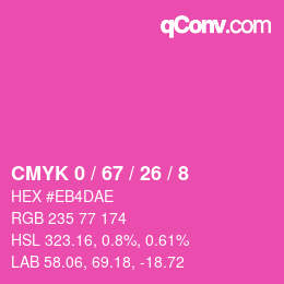 Color code: CMYK 0 / 67 / 26 / 8 | qconv.com