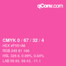 Color code: CMYK 0 / 67 / 32 / 4 | qconv.com