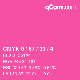 Color code: CMYK 0 / 67 / 33 / 4 | qconv.com