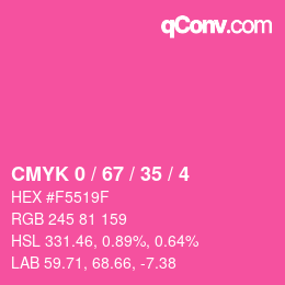 Color code: CMYK 0 / 67 / 35 / 4 | qconv.com