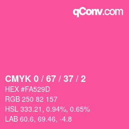 Color code: CMYK 0 / 67 / 37 / 2 | qconv.com