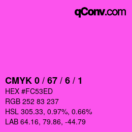 Color code: CMYK 0 / 67 / 6 / 1 | qconv.com