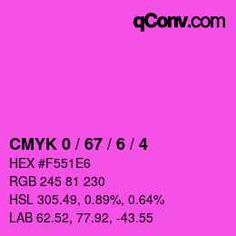 Color code: CMYK 0 / 67 / 6 / 4 | qconv.com