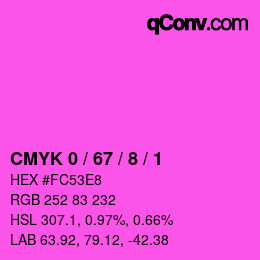 Color code: CMYK 0 / 67 / 8 / 1 | qconv.com