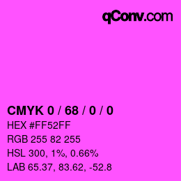 Color code: CMYK 0 / 68 / 0 / 0 | qconv.com